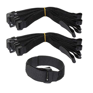 Hebilla de cinturón de gancho y bucle, correa de equipaje, correa de almacenamiento, sujeción autoadhesiva, cinta negra de nailon, multiusos, 1 Uds. - Product Image 1