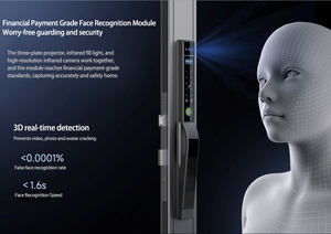 Tam otomatik Tuya TTlock ince akıllı kilit Palm damarlar biyometrik 3D yüz tanıma Silding kapı için parmak izi elektronik kilit - Product Image 5