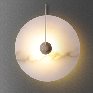 Modern Alabaster Minimalist Hotel Bedroom Bedside Decorative Round Wall Lamp Bathroom <strong>Fancy</strong> Sconce <strong>Led</strong> Indoor Modern Wall Light - Product Image 1