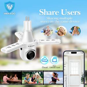 Nieuwe 2mp Schijnwerper Draadloze Smart Home Wifi Gloeilamp <span class=keywords><strong>Camera</strong></span> 360 Graden Panoramische Wifi Beveiliging Cctv Lamp <span class=keywords><strong>Camera</strong></span> - Product Image 3