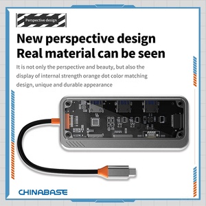具有4K HDMI VGA C型PD USB3.0 RJ45以太网SD/tf卡读卡器3.5毫米的10合1 USB C集线器加密狗适配器扩展坞。 - Product Image 4