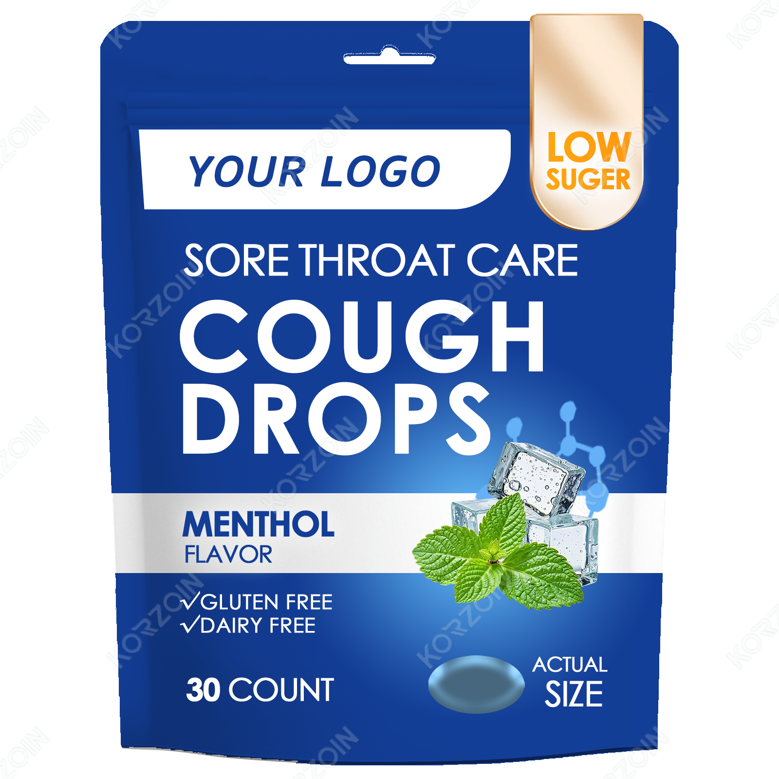 #08 OEM/ODM ENFRIAMIENTO MENTOL DULCE PARA DOLOR DE GARGANTA BAJO CONTENIDO DE AZÚCAR