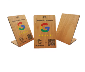 Google trustpliot Instagram Tripadvisor trang đánh giá địa phương tùy chỉnh bảng NFC hiển thị Trống Gỗ đứng NFC đứng tùy chỉnh - Product Image 5