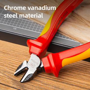 Deli EDL512206 Multifunctional Universal Diagonal Nose Pliers, Electrician's Eccentric Pliers,chrome Vanadium Steel Wire <strong>Cutters</strong> - Product Image 2