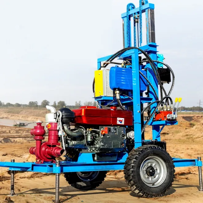 Approvisionnement d'usine 100m 120m irrigation des terres agricoles domestiques petite machine de forage de puits d'eau diesel hydraulique portable