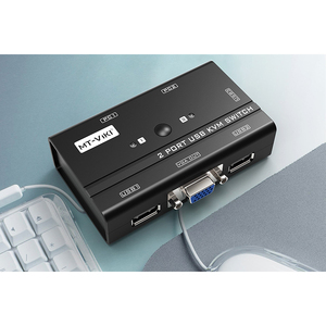 MT-VIKI MT-260KL <strong>2</strong> POR USB <strong>KVM</strong> <strong>SWITCH</strong> with <strong>KVM</strong> Cable for Computer <strong>Switch</strong> VGA <strong>2</strong> <strong>Input</strong> <strong>1</strong> <strong>Output</strong>