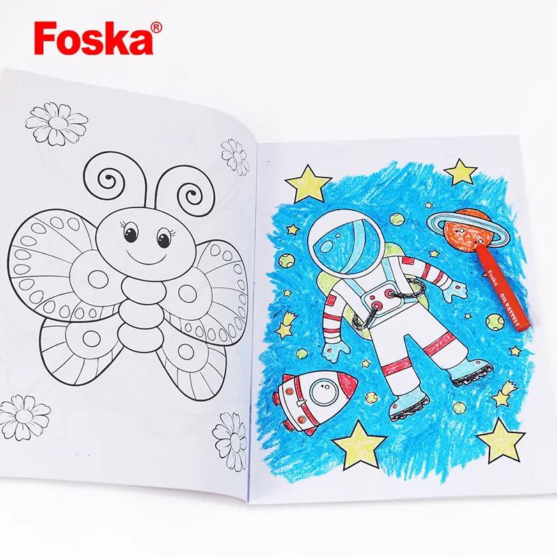 Foska 48 Pagina 'S Kids Papier Kleurplaten Tekening Boek