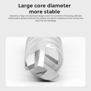 CNC kesme aletleri Aluminum 3F kaplamasız karbür köşe yarıçapı frezeler freze kesicisi ODM alüminyum için özelleştirilmiş - Product Image 6