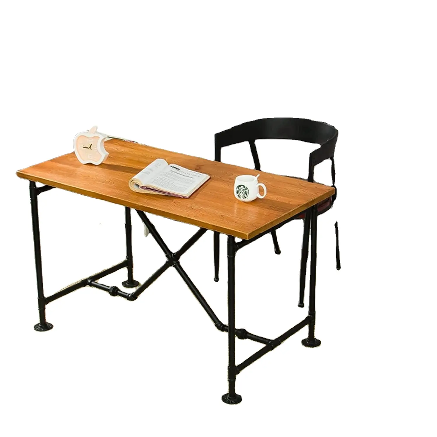 Kit de patas de mesa de comedor de Metal de 28 pulgadas para escritorio, mesa de oficina, Base de ordenador, tubos rugosos negros de 1 pulgada