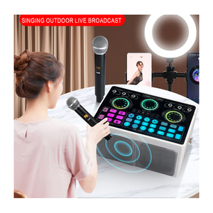 Interfaz de audio del sistema de altavoces portátiles 3 en 1 con tarjeta de sonido de micrófonos - Product Image 4