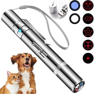 Katzen spielzeug, Laserpointer mit 5 einstellbaren Mustern, USB-Auflade laser, Long Range und 3 Modi Training Chaser Interactive Toy - Product Image 1