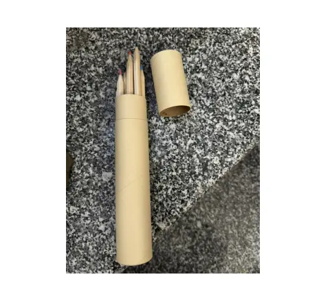 Tabung plastik 7 inci Hb termurah 12 warna pensil gambar warna Mini berbasis minyak kayu alami bulat tidak beracun untuk anak-anak