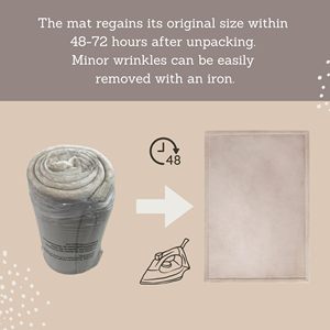 Tenderfun matras bermain bayi, karpet busa memori beludru koral lembut awan antiselip tahan air krem - Product Image 5