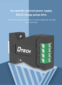 DTECH Pasivo RS232 a RS485 Convertidor industrial Interfaz RS232 Conectar DB9 Agujero Tipo Conector Velocidad de baudios 300-38400bps Interruptor - Product Image 4