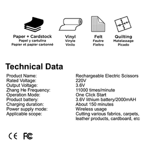 Alat pemotong gunting listrik kemasan kustom pengisian daya Usb 60w pemotong kain elektrik pemotong kardus FOB Thailand - Product Image 5