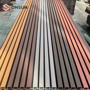 ONSUN Great Wall Cladding Decorative Composite WPC Panel Classic Style Exterior Outdoor Wood PVC <strong>Co</strong> <strong>Extrusion</strong> Fluted Design