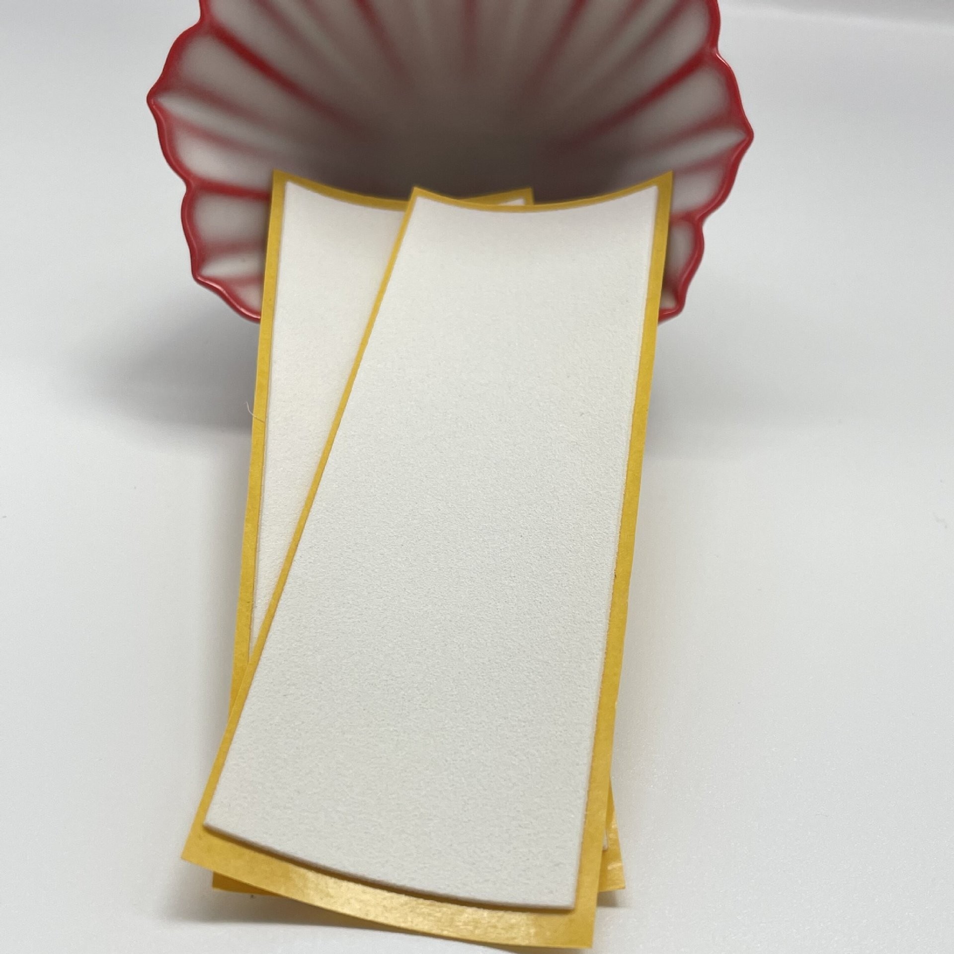 38*110mm blanc avec papier jaune