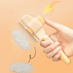 ペット用コーム犬と猫用の長い歯と短い歯のコーム家庭用グルーミングキット用のペットヘアコームは、マットともつれを取り除きます