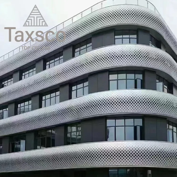 Taxsco Custom Aluminum Laser Cutting Panel CNC Aluminum Perforated Panel Decoration Aluminum Carved Panel For Outdoor Wall