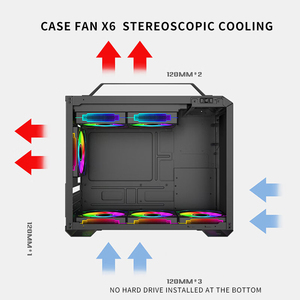 X200ガラスサイドパネルMATXITXゲーミングコンピュータケースPCスタイリッシュでType-cコンパクトなポータブルハンドヘルドミニポータブルホストケース - Product Image 5