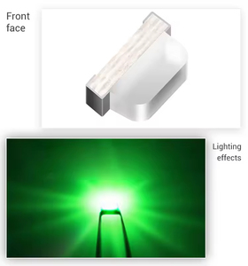 1.7x0.6มม. ชิป0602มุมฉากสีเขียวบริสุทธิ์มุมมองด้านข้าง0603ไฟ LED ไดโอด SMD - Product Image 4