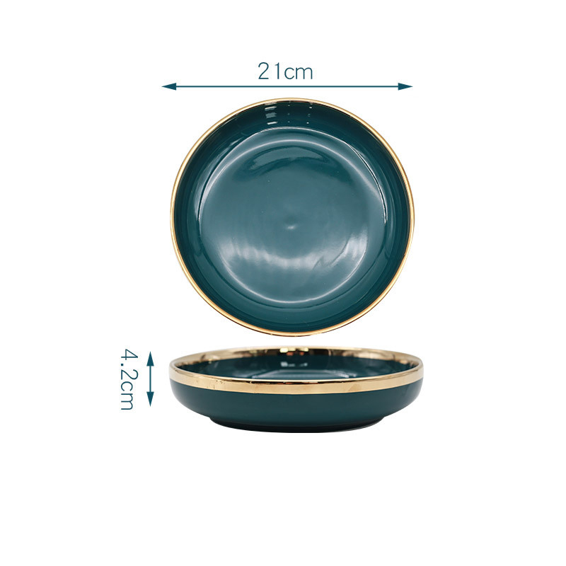 Green 8.25 inch deep plate