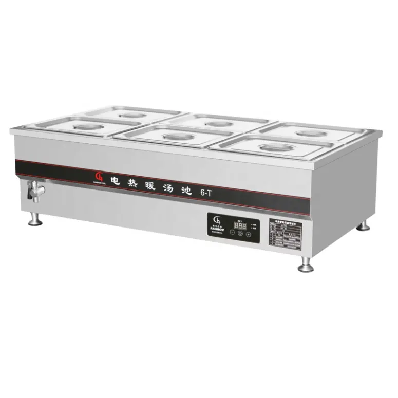 Eléctrico de alta calidad Bain Marie calentador de comida de contador para cocina de restaurante