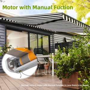 Điện có thể thu vào gấp cánh tay đầy đủ Cassette mái hiên tùy chỉnh Patio mái che nắng tán - Product Image 2