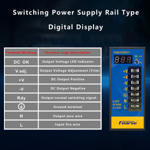 産業用DIN-レールスイッチング電源DC変圧器レール搭載220V変換24Vデジタルディスプレイ2出力 (1.5A 35W) - Product Image 5