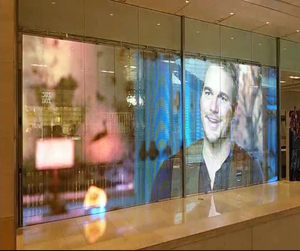 Adesivo di lusso bianco p10 p6.66 Display a Film sottile in PVC schermo flessibile trasparente a led taglio arbitrario cuciture senza cuciture - Product Image 1