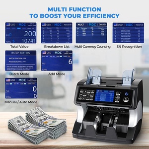 Máquina contadora de billetes clasificadora de denominación personalizada al mejor precio, contador de dinero en efectivo portátil, contador de dinero mixto - Product Image 2