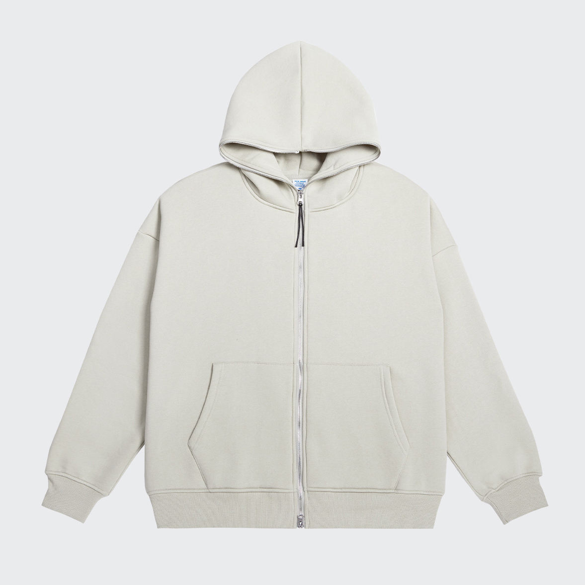 Sweat à Capuche Zip Intégral-Blanc