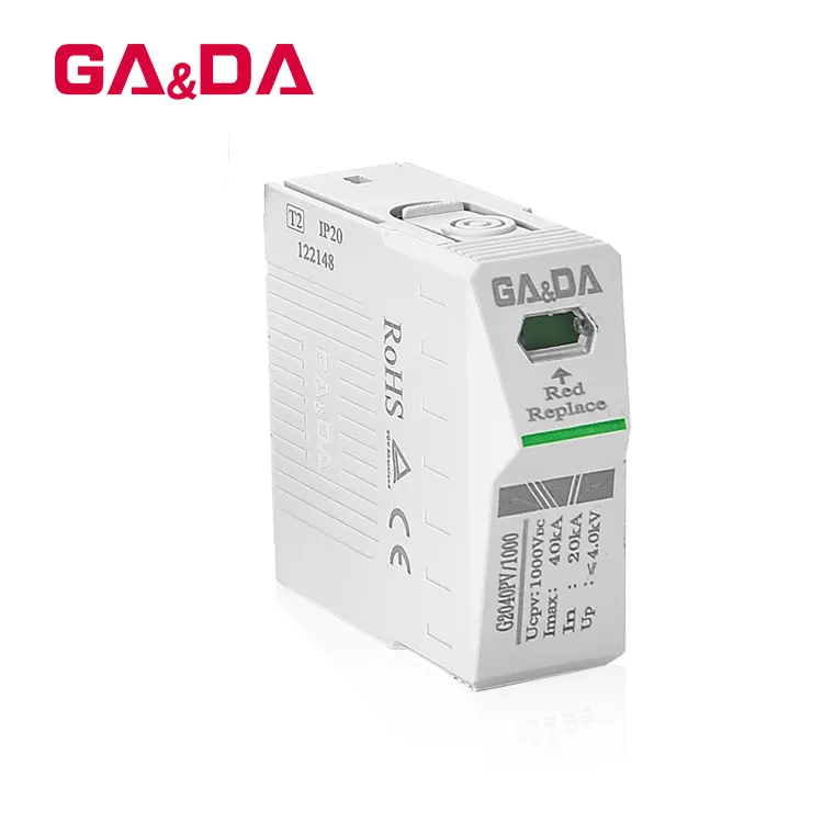 Dispositivo de protección contra sobretensiones, DC 40KA 1000V DC PV SPD Power dc, protector contra sobretensiones eléctrico