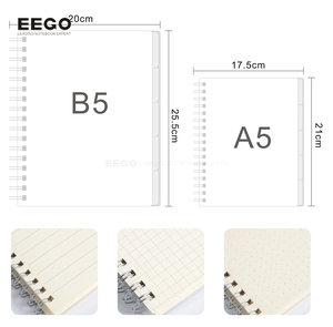 Promocional logotipo personalizado claro diario Mini blanco A6 A5 A4 diario PP cubierta Bloc cuaderno de notas en espiral - Product Image 6