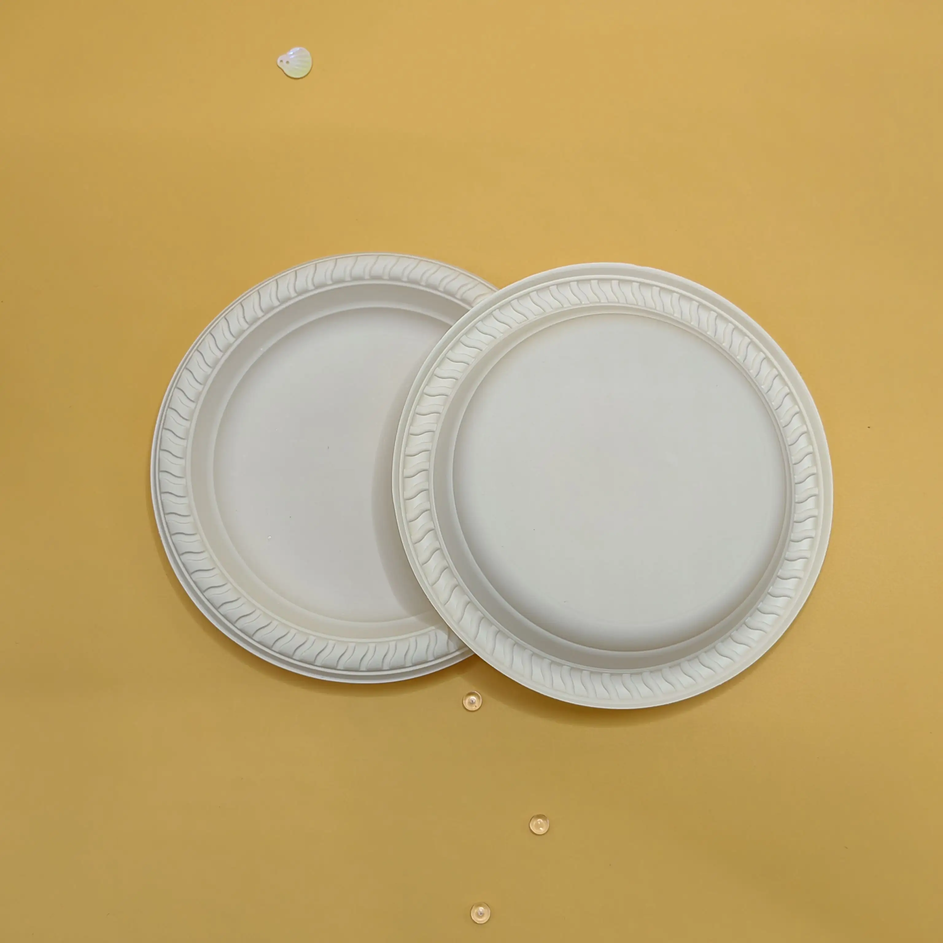 Logotipo y diseño personalizados compatibles con placa redonda biodegradable desechable