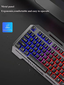 2022 RGB Wired Gaming <strong>Keyboard</strong> Metal Panel Gaming <strong>Keyboard</strong> 104 Key Mechanical Feel <strong>Keyboard</strong> for Laptop Desktop PC Gamer - Product Image 4
