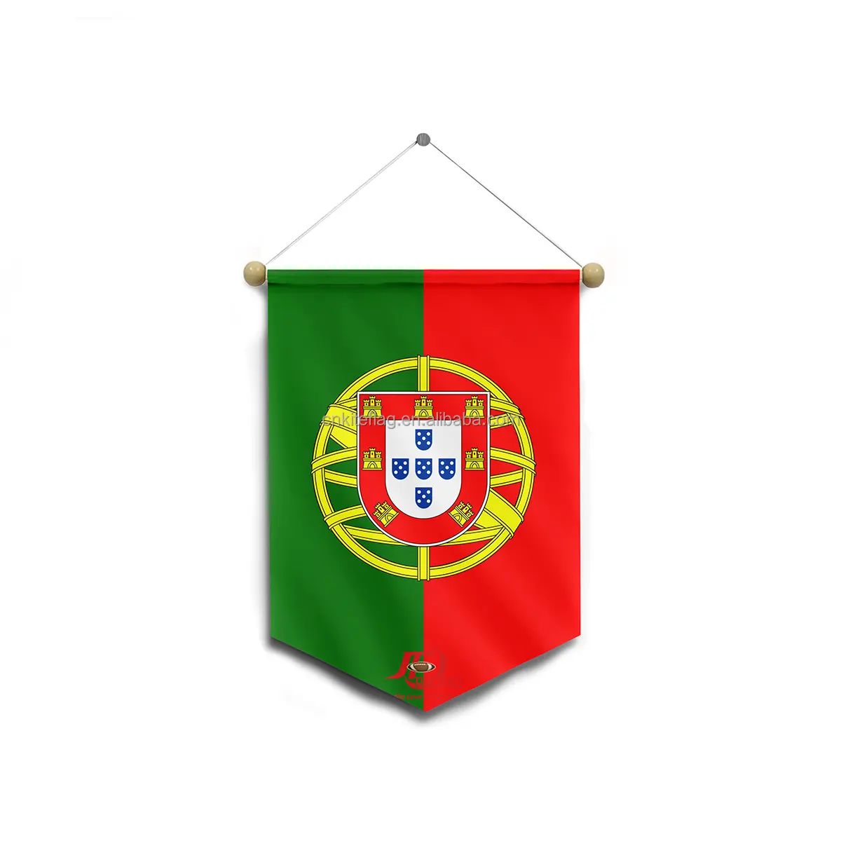 Bandera personalizada de Portugal, miniimpresión de doble cara, ventana de coche, Bandera de satén de Portugal