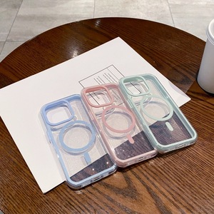 Minimalist manyetik Glitter şeffaf iPhone için kılıf 16 Pro Max/15/14 Pro | Yüksek kaliteli koruma ile Premium sert kabuk - Product Image 1