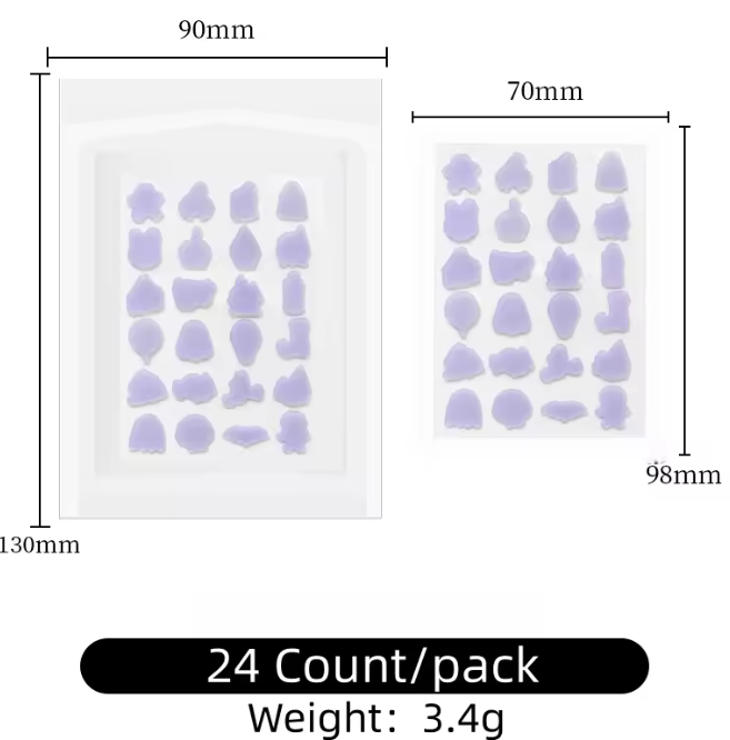 โปร่งใส - 24 ชิ้น