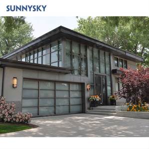 Sunnysky Puertas de Garaje Insonorizadas Impermeables Plegables Automáticas de Vidrio de Aluminio de Lujo - Product Image 1
