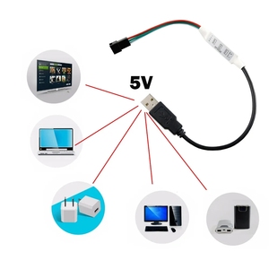 WS2812B WS2811 LED-Controller USB Mini 3 Tasten für Pixel LED-Streifen licht SP002E LED-Licht leiste RGB-LED-Controller - Product Image 6