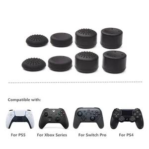 PS5 PS4 PS3 Xbox360 denetleyicisi için 8 adet Analog yükseklik Joystick kapak silikon başparmak sopa oyun aksesuarları başparmak sopa kavrama kap - Product Image 3