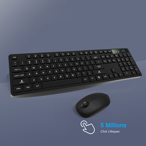 Combo de teclado y ratón inalámbricos USB silencioso de 2,4 GHz, conjunto ergonómico multifuncional de tamaño completo - Product Image 4