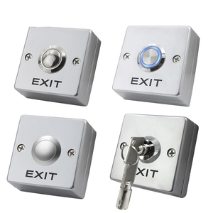 12V interruttore di rilascio della porta pulsante di uscita normale interruttore aperto in lega di alluminio uscita pulsante sistema di controllo di accesso a pulsante - Product Image 6