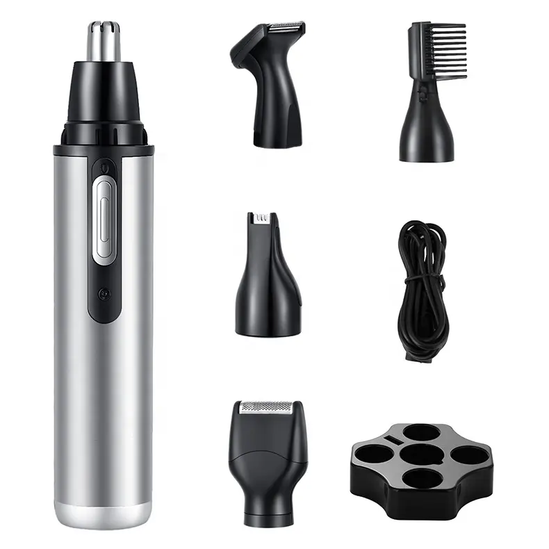 Venda quente multifunções grooming set sobrancelha aparador carga USB nariz cabelo aparador 5 em 1 barba aparador