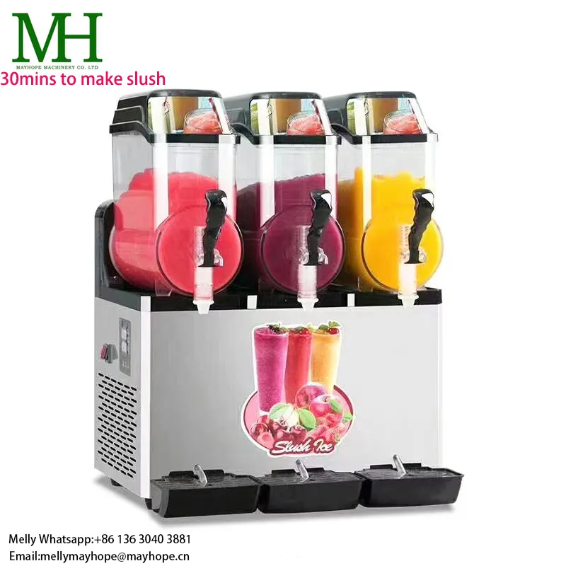 12Lx3 Frozen Cocktail Beverage Dispenser Ice Slushy Margarita Smoothie Machine
