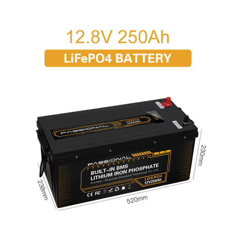 High Capacity 12V 250Ah Rechargeable LiFePO4 Lithium Battery Pack Energy Storage 2