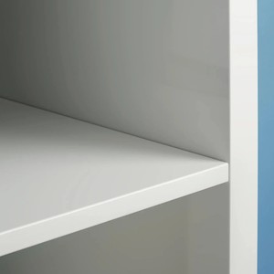 リビングルームとベッドルーム用の白い木製図書館本棚モダンスタイル多機能木製コーナー本棚 - Product Image 6