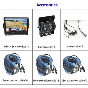 24V 8CH <strong>Monitor</strong> 9 Inch 720P AHD Screen <strong>Multiple</strong> Split Mode 2/3/4/5/6/7 Image Support Video Recording <strong>Monitor</strong> Bus Camera System - Product Image 5