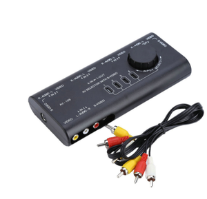 New Hot Selling 4 in 1 <strong>AV</strong> Audio S-Video Signal Switcher <strong>Splitter</strong> Selector Out <strong>AV</strong> RCA Switch Box Adapter - Product Image 1